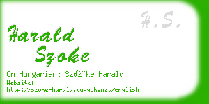 harald szoke business card